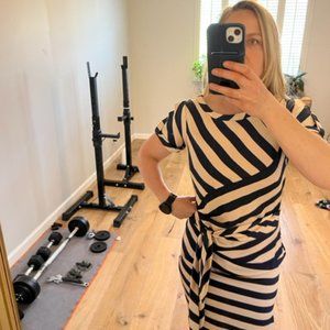 Diane Von Furstenberg striped dress silk